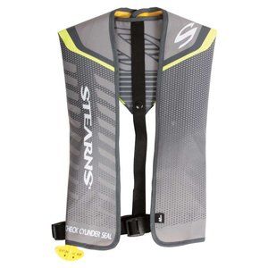 STEARNS FASTPAK 24G MANUAL INFLATABLE LIFE VEST - GREEN AND GREY